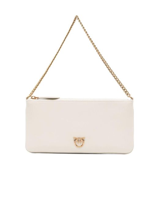 Pinko Natural Logo Plaque Shoulder Bag