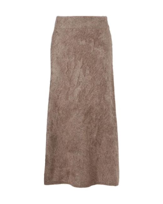 Lisa Yang Brown Asta Cashmere Maxi Skirt