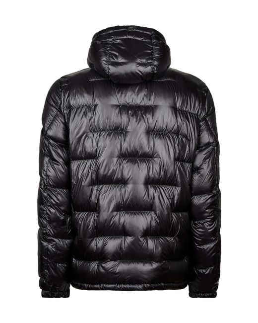 Herno Black Long-Sleeve Hooded Down Jacket for men