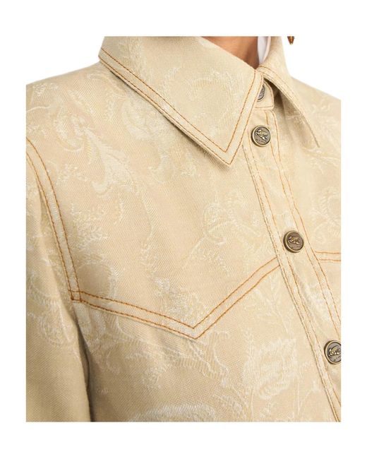 Etro Natural Single-Breasted Long-Sleeved Jacket