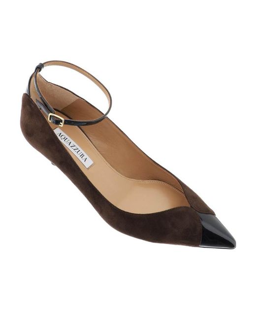 Aquazzura Brown Pointed Toe Pumps