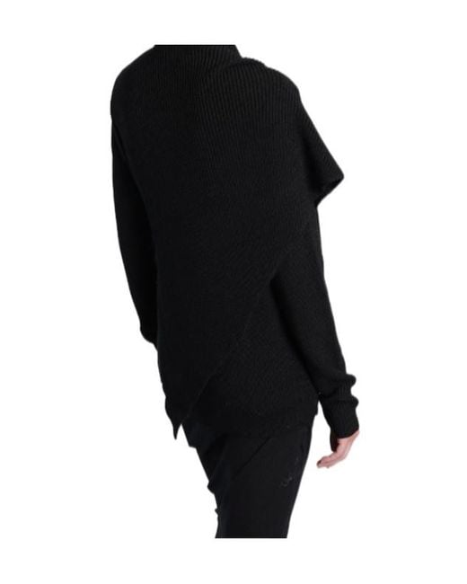 Entire studios Black Draped Knit Jumper for men
