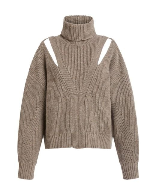 P.A.R.O.S.H. Brown Wool Turtle-Neck Knit