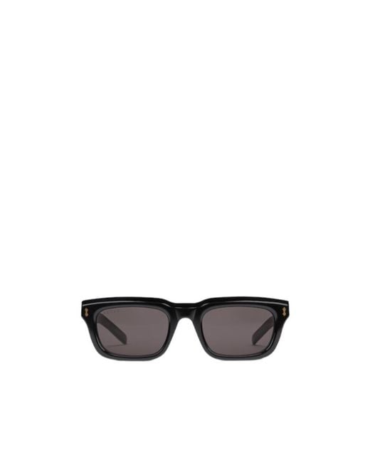 Gucci White Eyewear Rectangle Frame Sunglasses for men