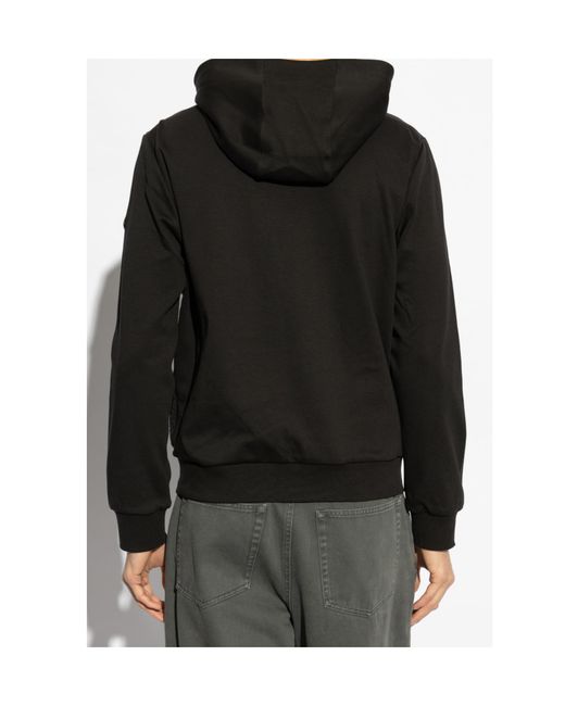 Moose Knuckles Black Air Down Garnier Hybrid Zipped Hoodie for men
