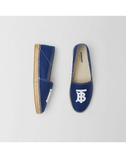 Burberry Blue Monogram Motif Espadrilles for men