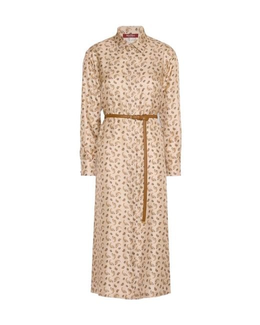 Max Mara Natural Long-Sleeved Dress