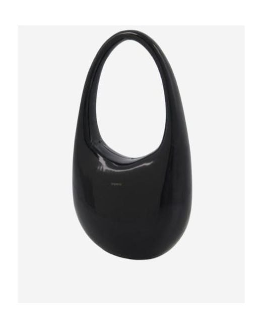 Coperni Black Double Gusset Swipe Mini Tote Bag