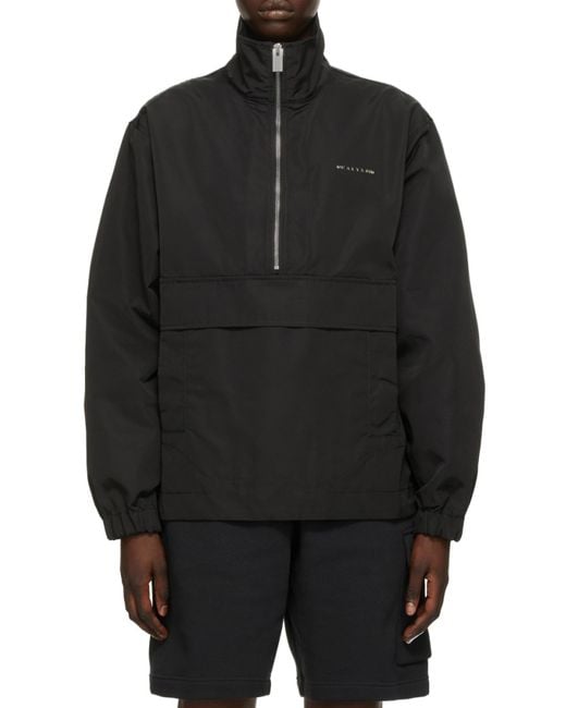 1017 ALYX 9SM Blue Logo Plaque High-Neck Windbreaker for men