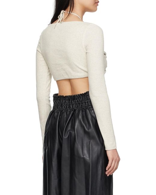 Rosetta Getty Black Halterneck Cropped Top