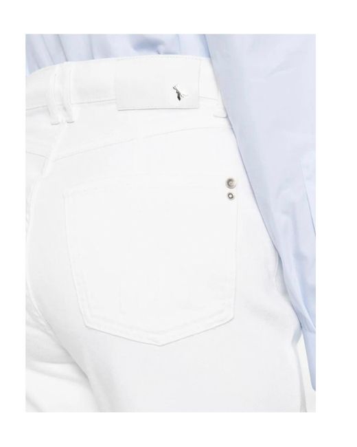 Patrizia Pepe White Wide-Leg Denim