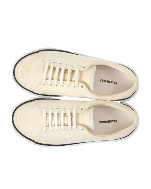Balenciaga White Logo-Lacing Casual Sneakers