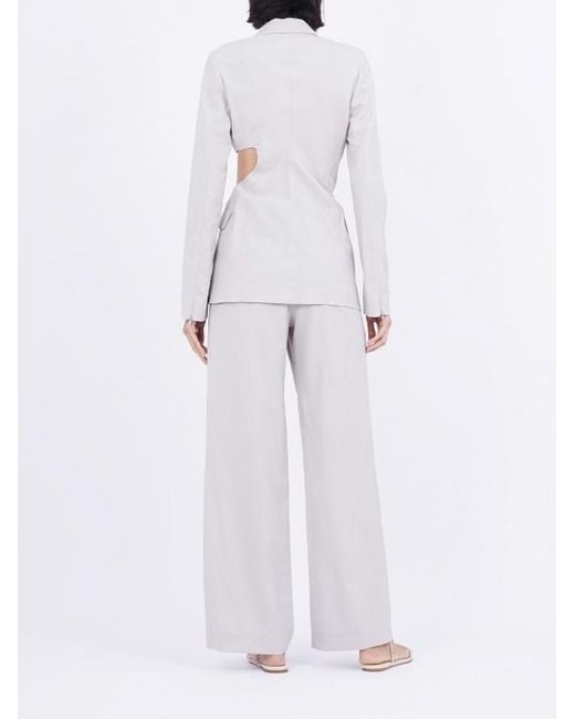 Low Classic Gray Long-Sleeved Suit Coat