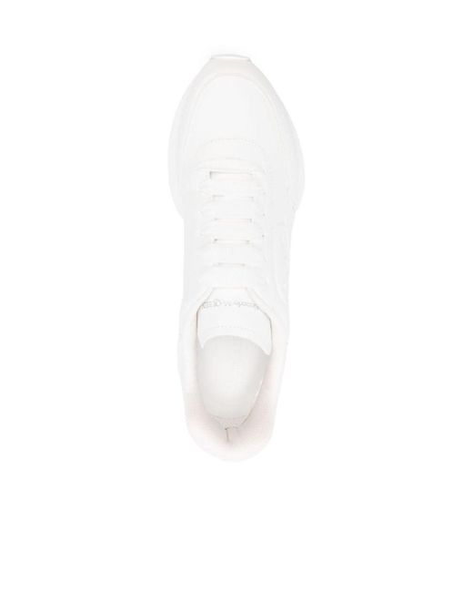 McQueen White Sprint Runner Lace-Up Sneakers