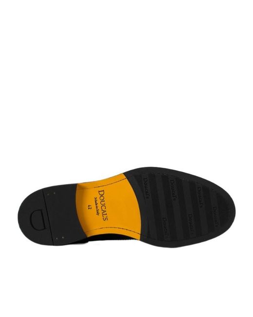 Doucal's Black Dovetail Lace-Up Shoes for men