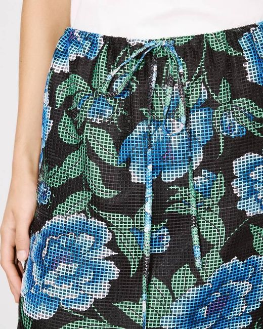 KENZO Green Peonies' Skirt