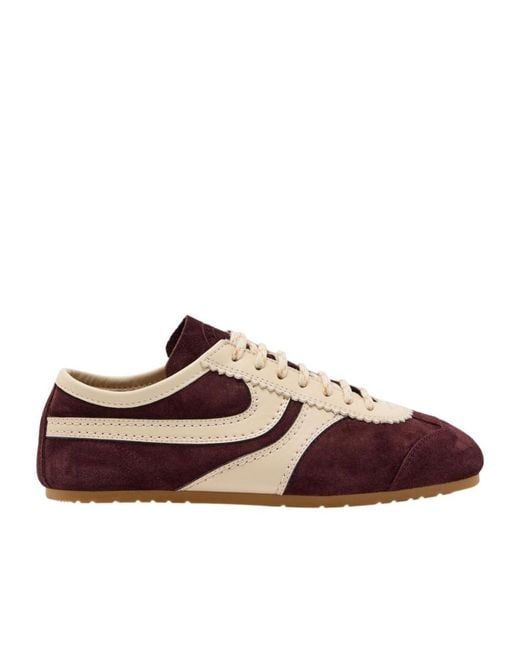 Dries Van Noten Brown Dustin Panelled Suede Sneakers