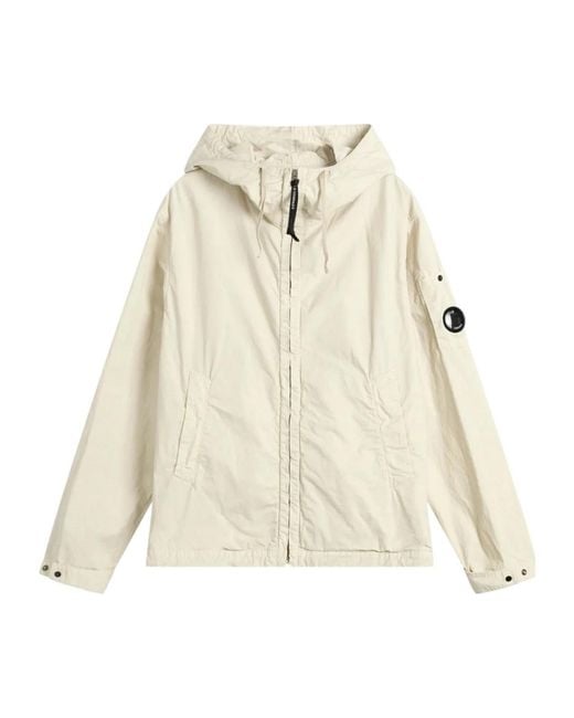 C P Company Natural Lens High Neck Hooded Jacket for men