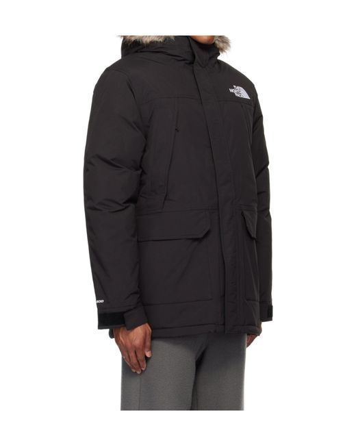 The North Face Black Mcmurdo Logo Embroidered Parka for men
