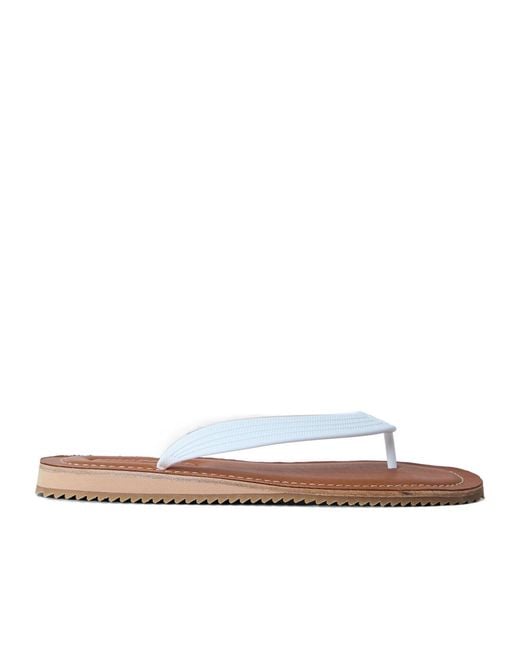 Miu Miu White Thong-Strap Flip Flops