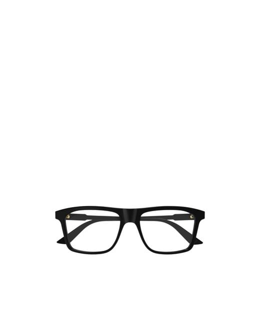 Gucci White Eyewear Rectangle Frame Glasses for men