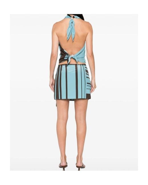 Sir Blue Backless Top