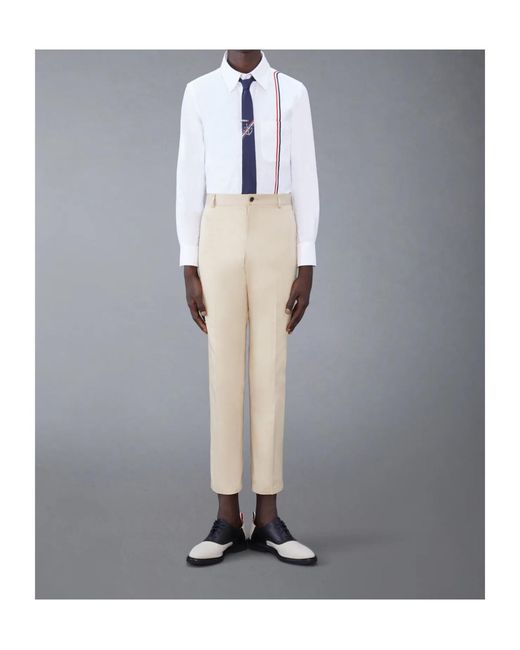 Thom Browne White Rwb Striped Buttoned Shirt for men