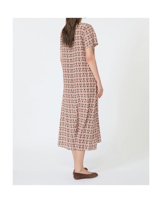 Weekend by Maxmara Pink Printed Silk T-Shirt Dress