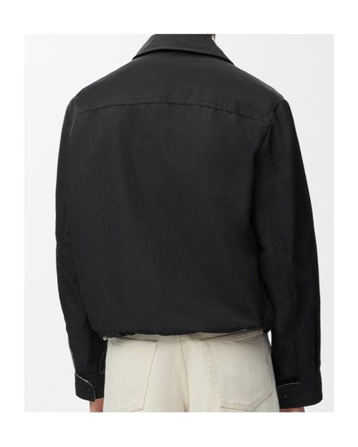 Loewe Black Canvas Zip-Up Jacket for men