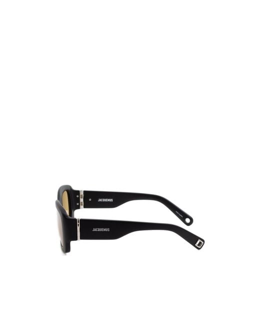 Jacquemus White Rectangle-Frame Sunglasses for men