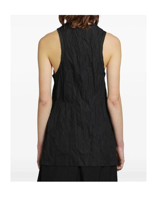 Totême Black Totême Crinkled Tank Top