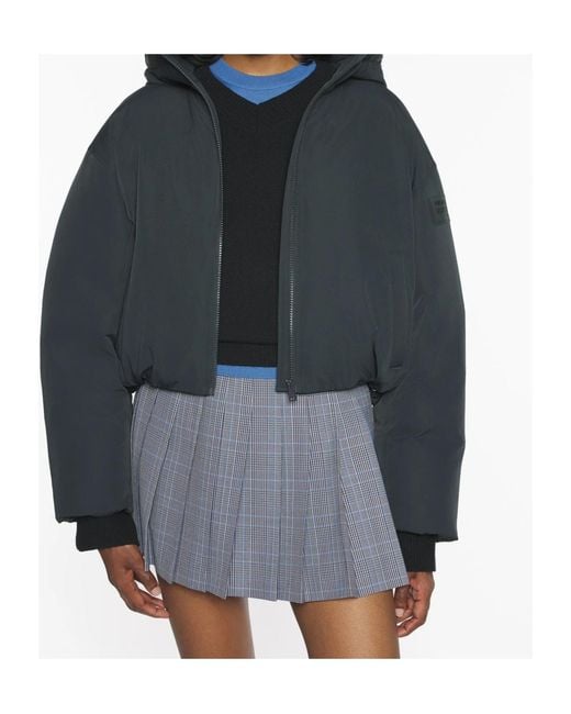 Maison Kitsuné Blue Hooded Zip-Up Puffer Jacket
