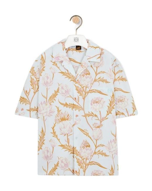 Loewe White Short Sleeve Shirt for men