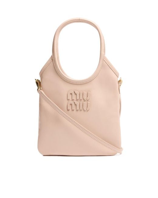 Miu Miu Natural Mini Ivy Soft Leather Bag
