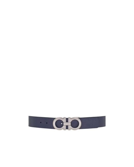 Ferragamo White Ferragamo Reversible Gancini Buckle Belt for men