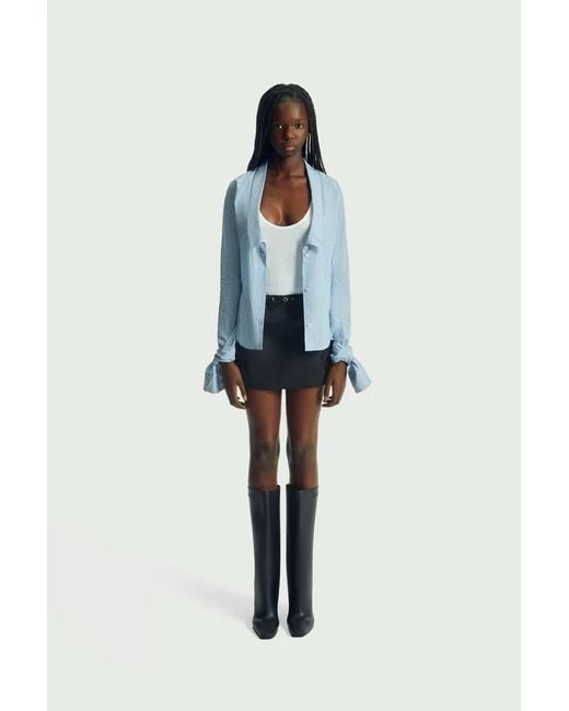 Coperni Blue Striped Poplin Shirt