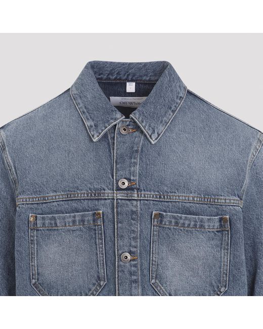 Off-White c/o Virgil Abloh Blue Long-Sleeved Denim Jacket for men