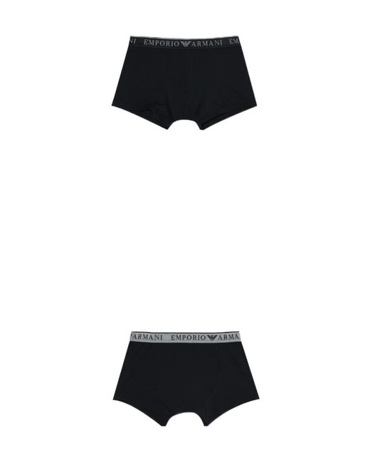 Emporio Armani Black Two-Pack Of Boxer Briefs for men