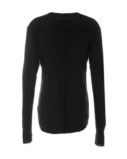 Thom Krom Black Long Sleeve Crewneck Sweater for men