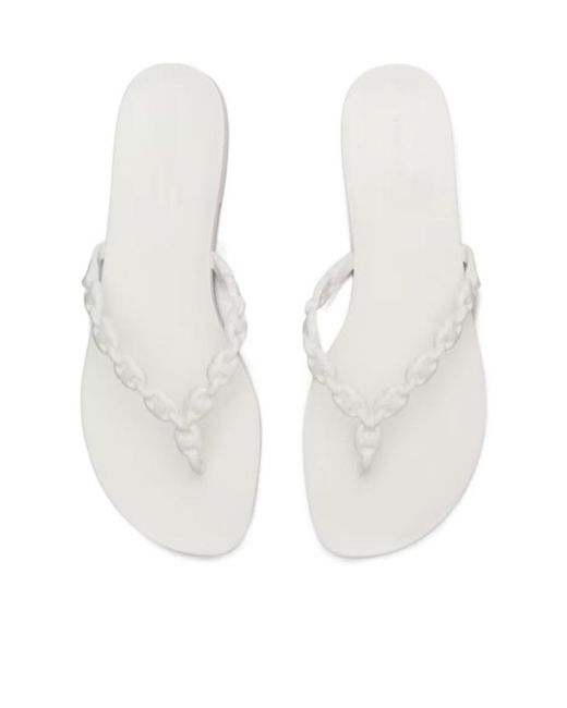 Tory Burch White Gemini Link Jelly Flip-Flops