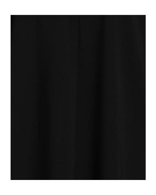 Max Mara Black Solid Long-Sleeve Dress