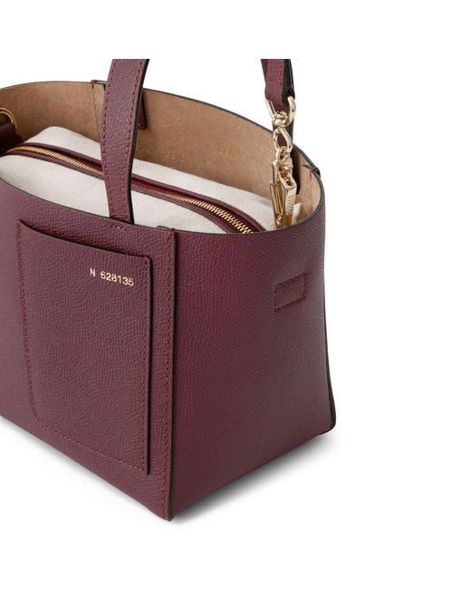 Valextra Purple Small Bucket Bag