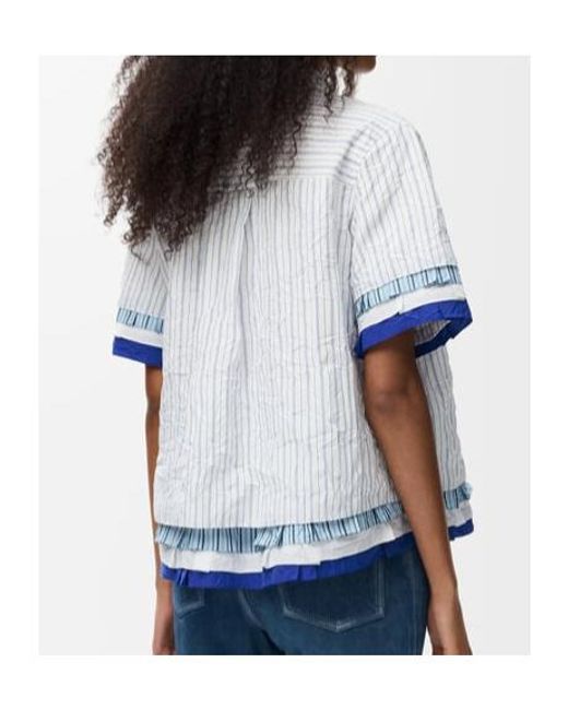 Loewe White Striped Short-Sleeve Shirt