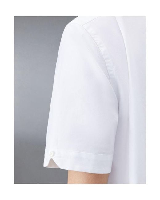 Thom Browne White Short Sleeved Buttoned Shirt for men
