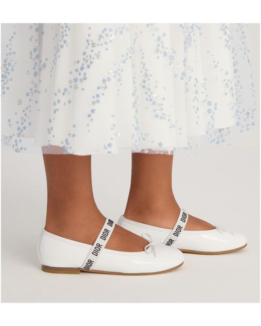 Dior White Kids' Ballet Flat