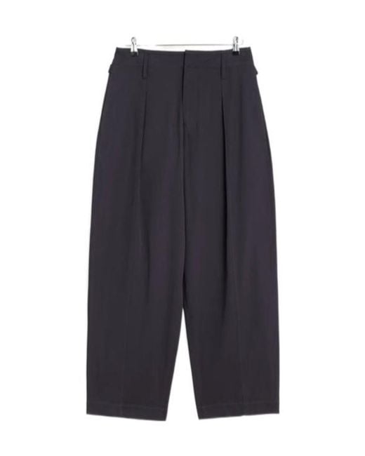 Lemaire Blue Pleated Wide Leg Chino Pants for men