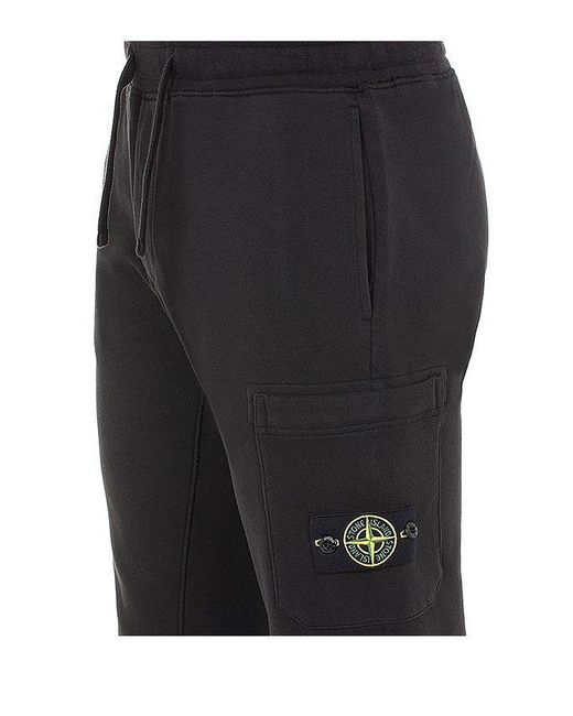 Stone Island Black Rope Sweatpants for men