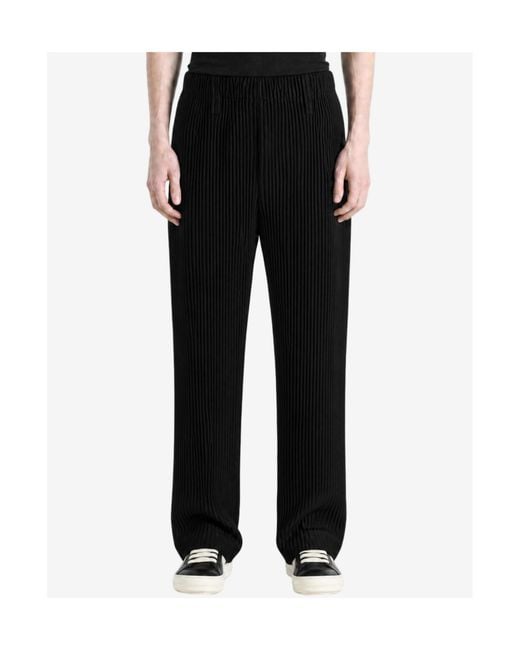 Homme Plissé Issey Miyake Black Homme Plissé Issey Miyake Pleated Pants for men