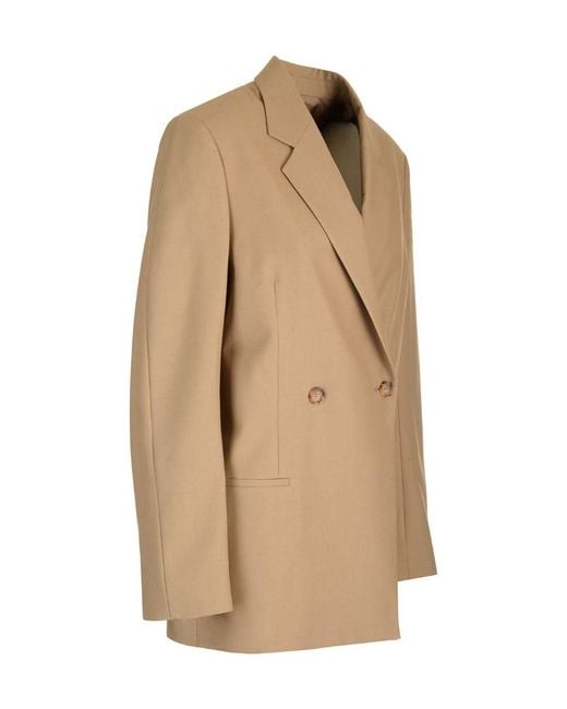 Totême Natural Totême Pocketed Double-Breasted Blazer