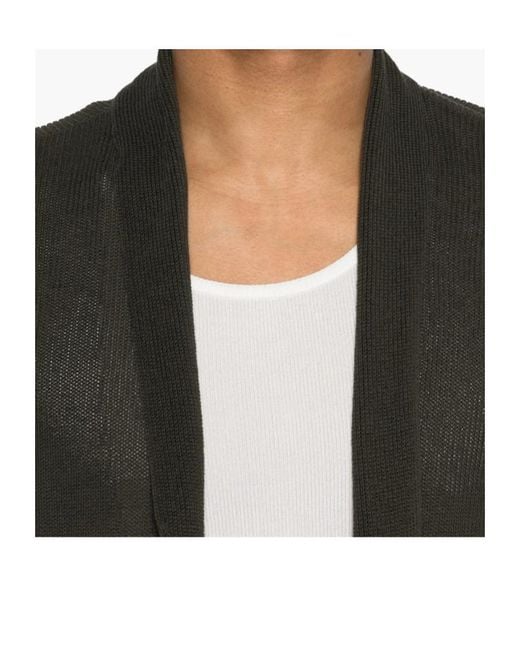 Roberto Collina Black Long-Sleeved Cardigan for men